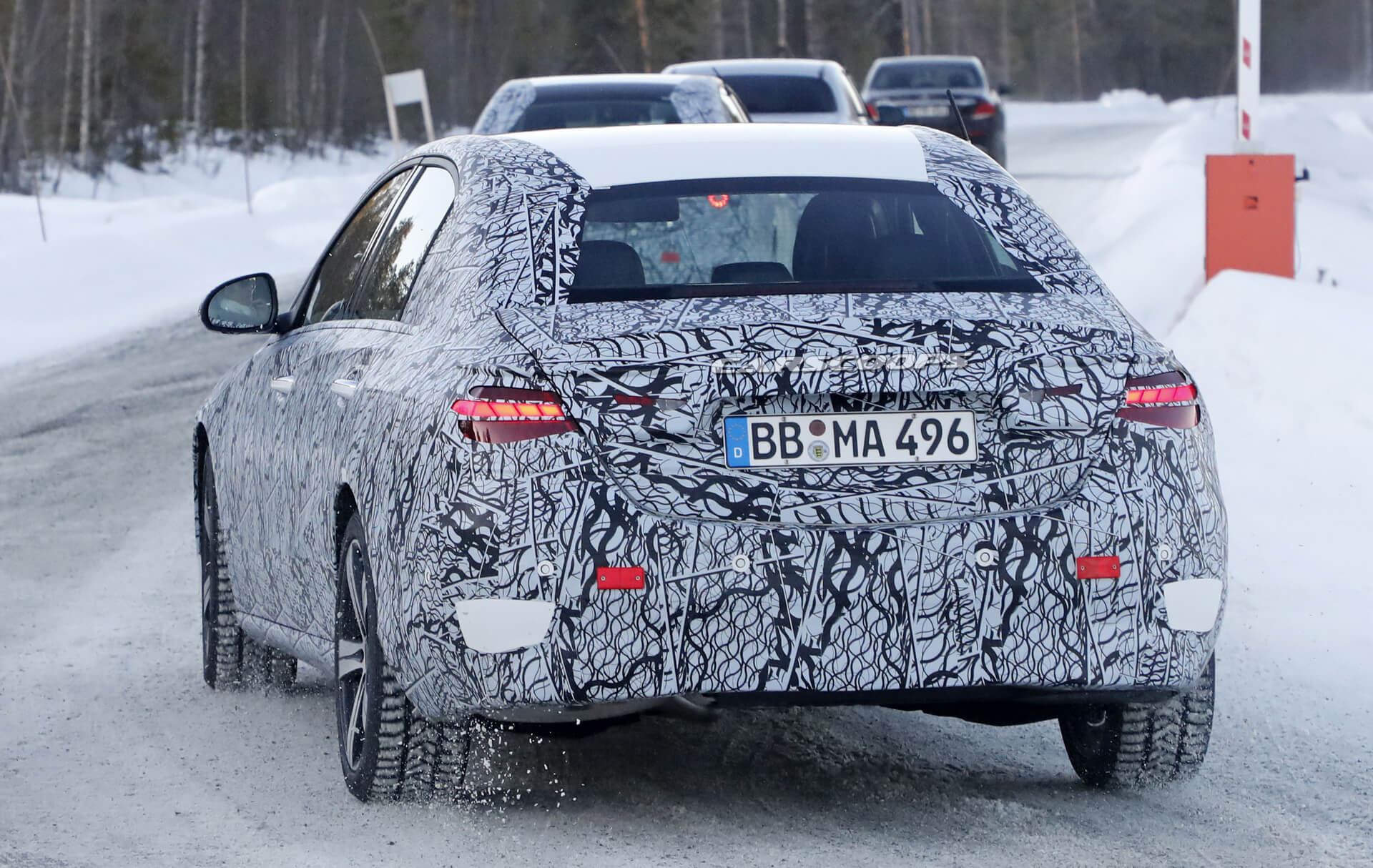2021 Mercedes C-Class Shows Mini S-Class Looks As Camouflage Thins Out