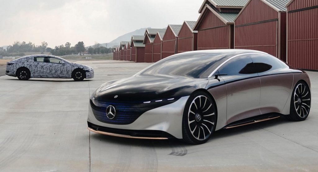  Pre-Production 2021 Mercedes EQS Meets Up With Concept As Debut Slated For Later This Year