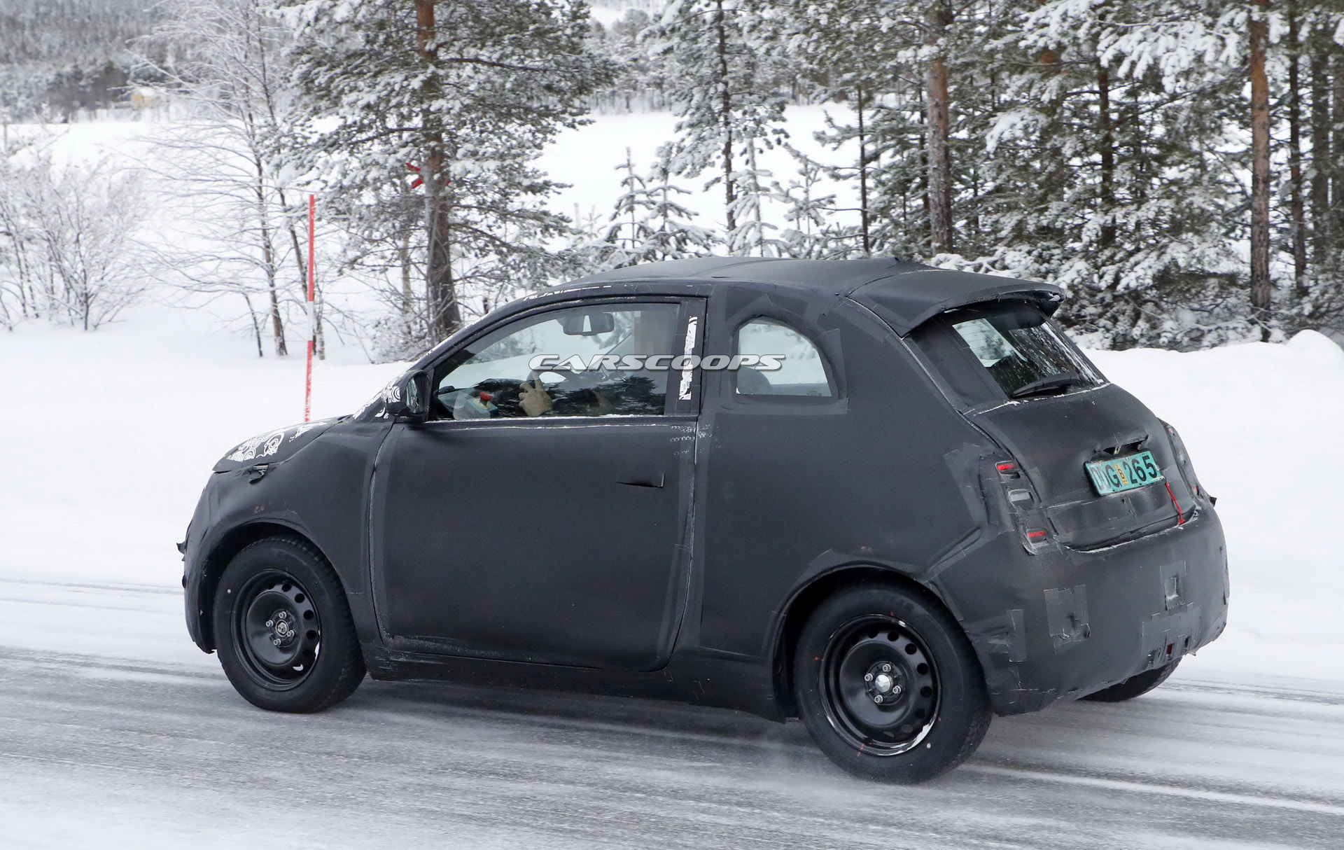 New 2021 Fiat 500e Electric City Car Spied Wearing Production Body