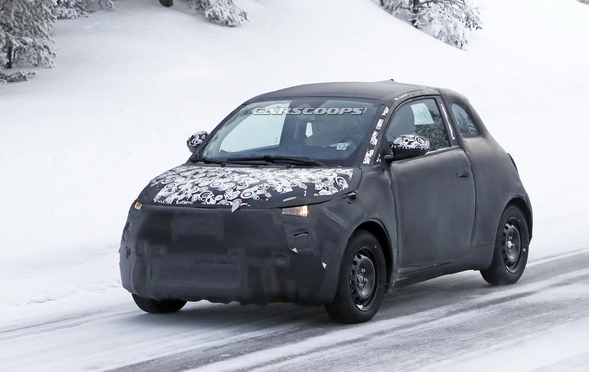 New 2021 Fiat 500e Electric City Car Spied Wearing Production Body