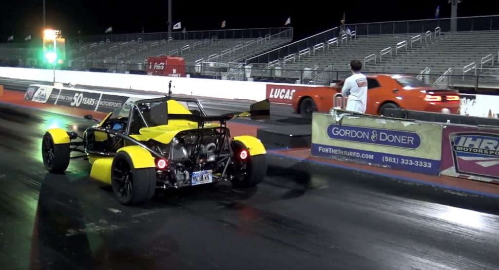  Ariel Atom Should Have Won This One Against The Dodge Challenger Demon
