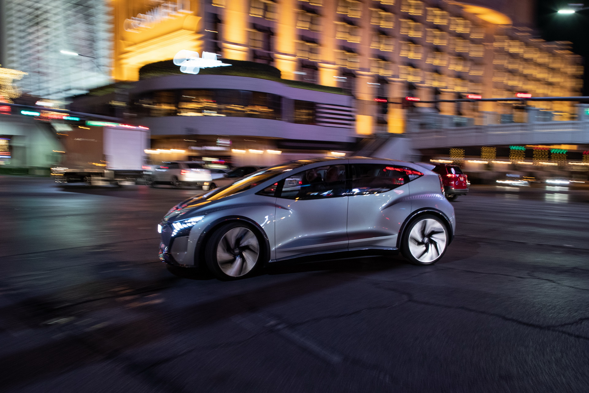 Audi’s Futuristic Take On The VW ID.3 EV, The AI:ME, Hits The Las Vegas Strip