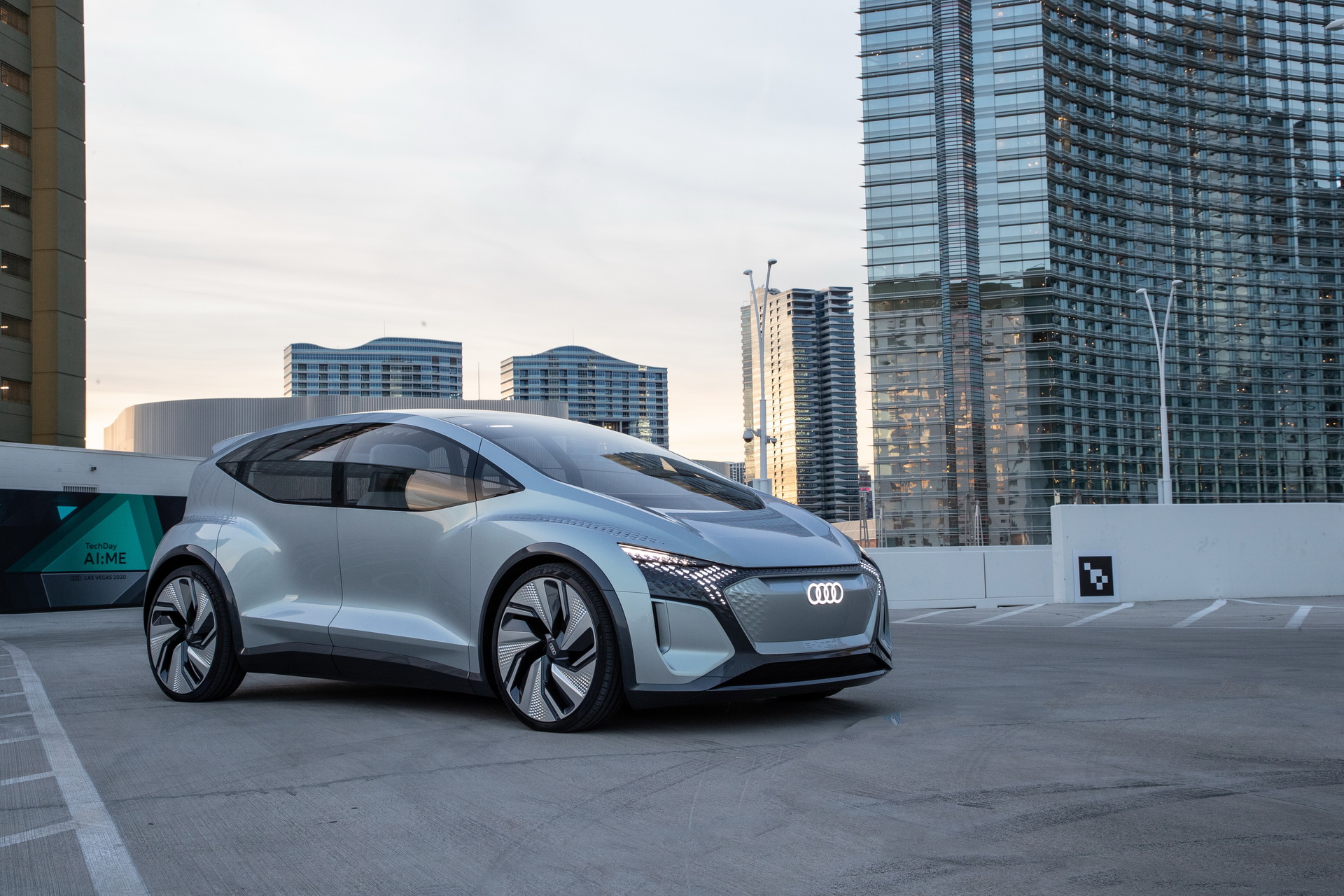 Audi’s Futuristic Take On The VW ID.3 EV, The AI:ME, Hits The Las Vegas Strip