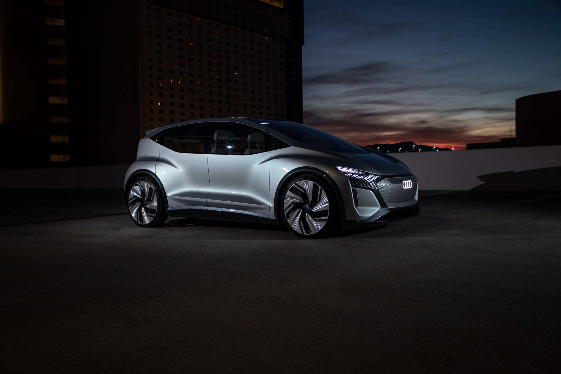 Audi’s Futuristic Take On The VW ID.3 EV, The AI:ME, Hits The Las Vegas Strip