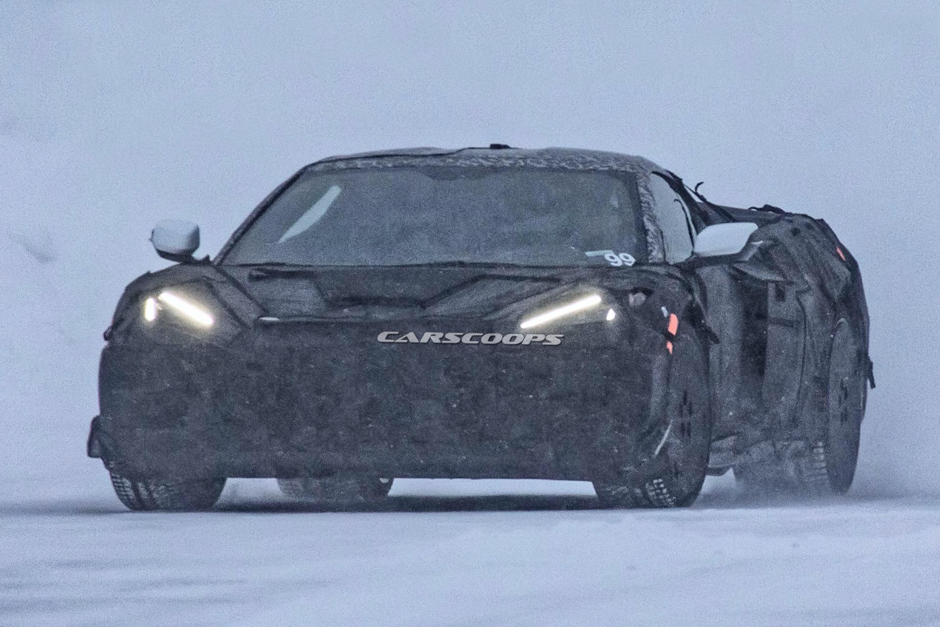 Fully Camouflaged Chevy Corvette C8 Prototype Raises More Questions Than Answers