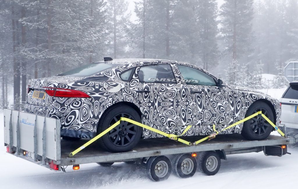 Jaguar’s Next-Gen XJ Electric Flagship Makes Its Spy Debut | Carscoops