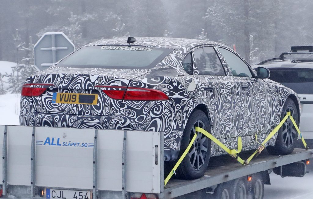 Jaguar’s Next-Gen XJ Electric Flagship Makes Its Spy Debut | Carscoops