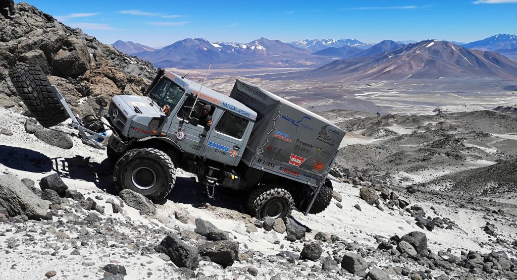  Mercedes-Benz Unimog Reaches New Heights, Sets Altitude Record By Driving 21,961 Feet Up Volcano