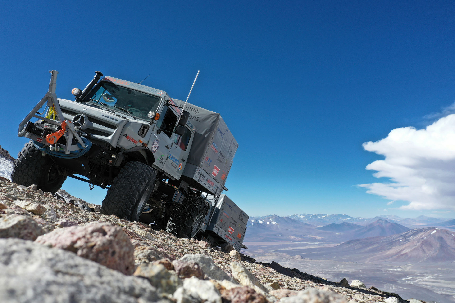 Mercedes-Benz Unimog Reaches New Heights, Sets Altitude Record By Driving 21,961 Feet Up Volcano