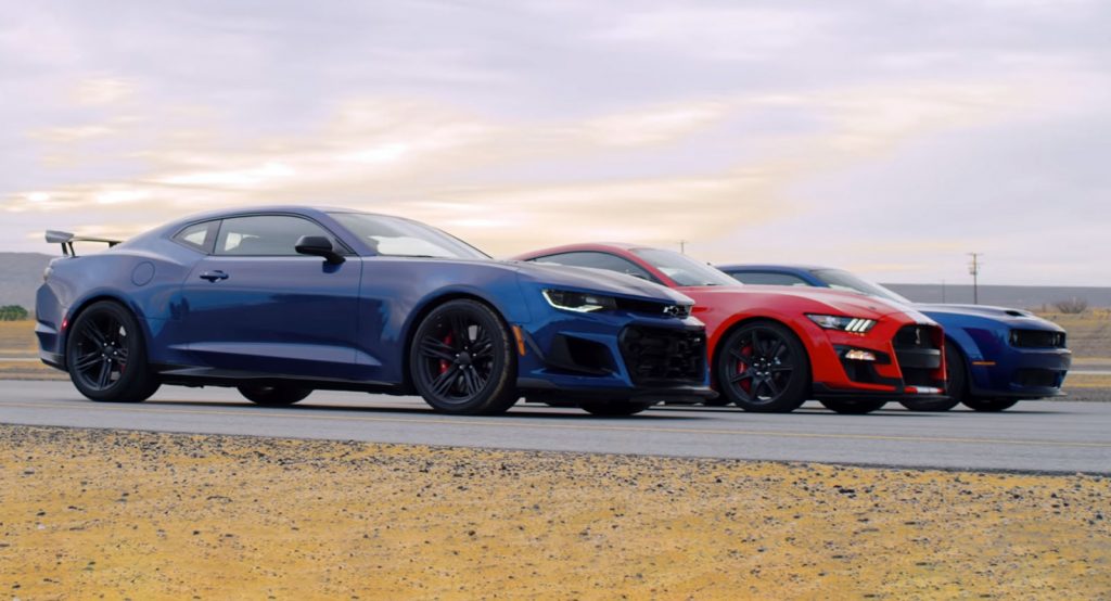  Mustang Shelby GT500 Takes On Camaro ZL1 1LE And Challenger Hellcat Redeye