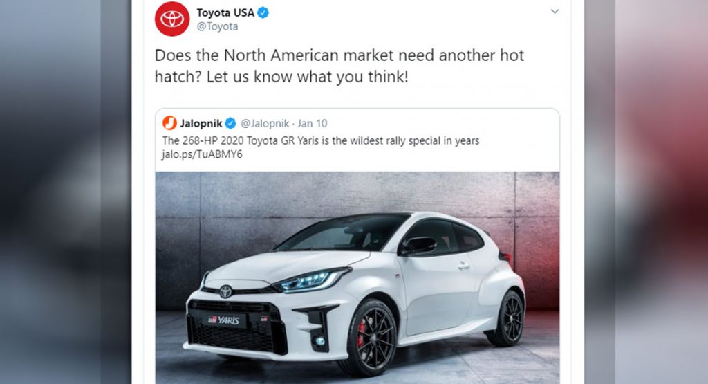 No, Toyota IS NOT Thinking Of Selling The GR Yaris In North America