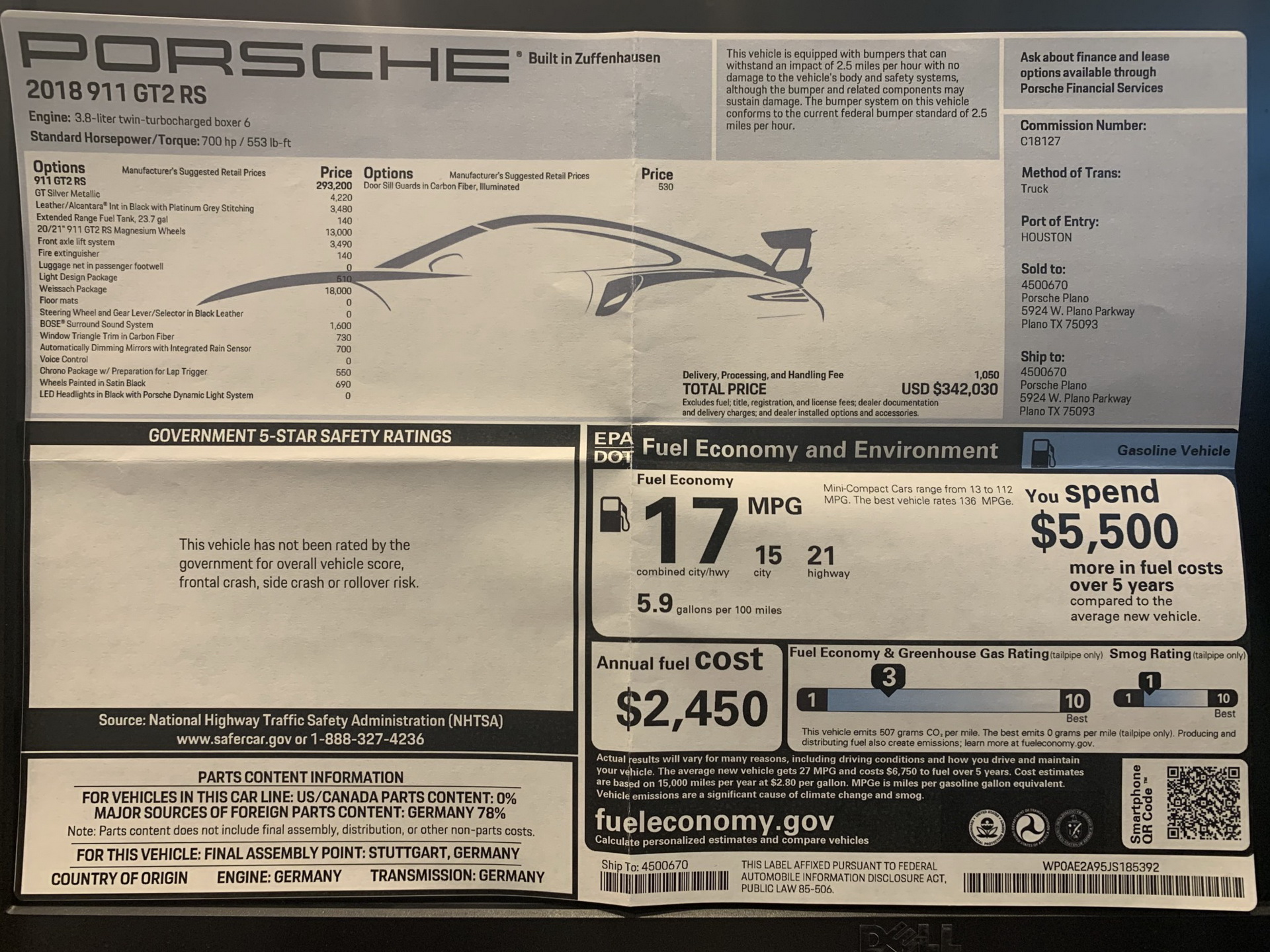 2.4k Mile Porsche 911 GT2 RS Weissach Is Calling For You, Can Your Bank Account Handle It?