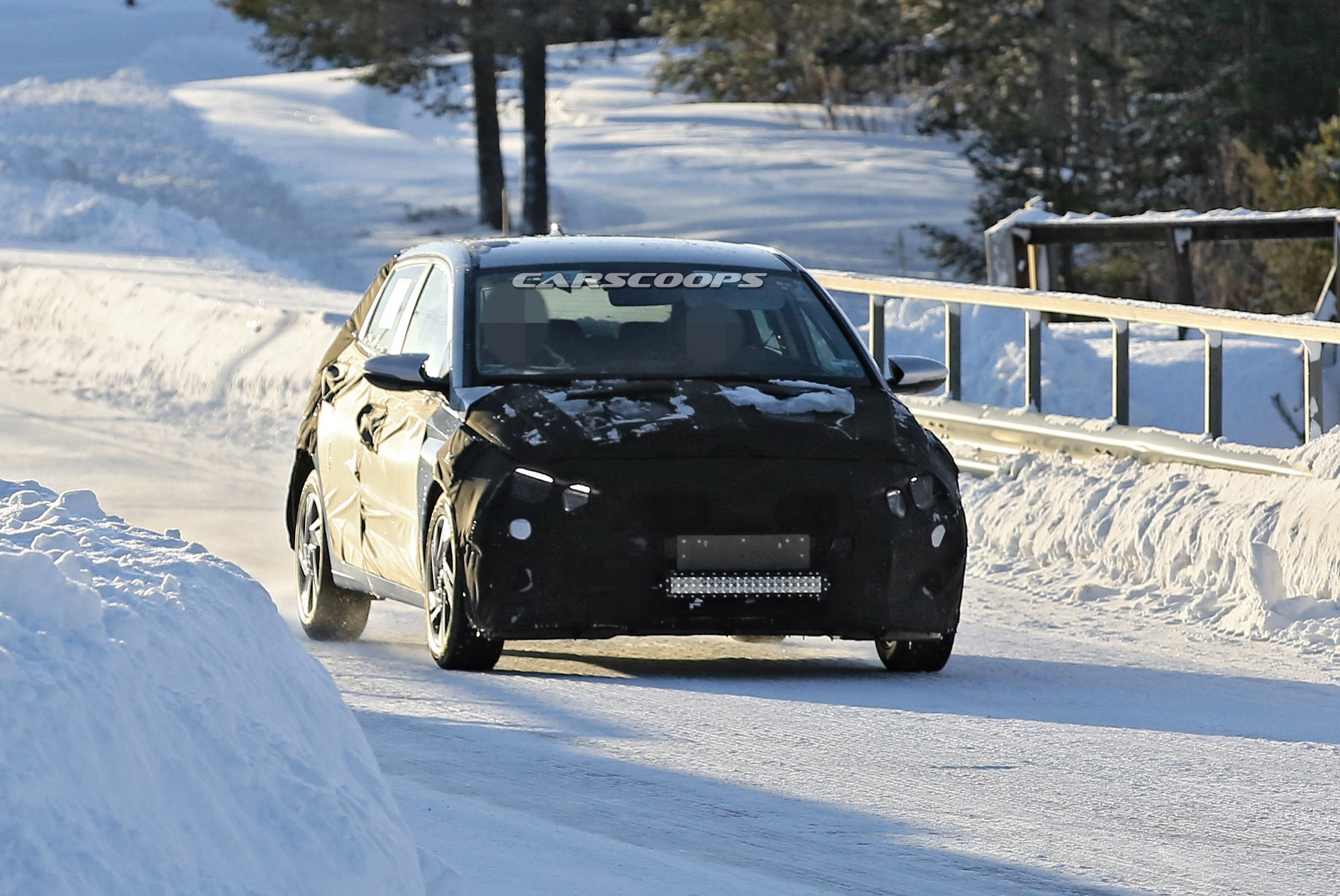 2020 Hyundai i20 Sports Production Lights Under Thick Camo
