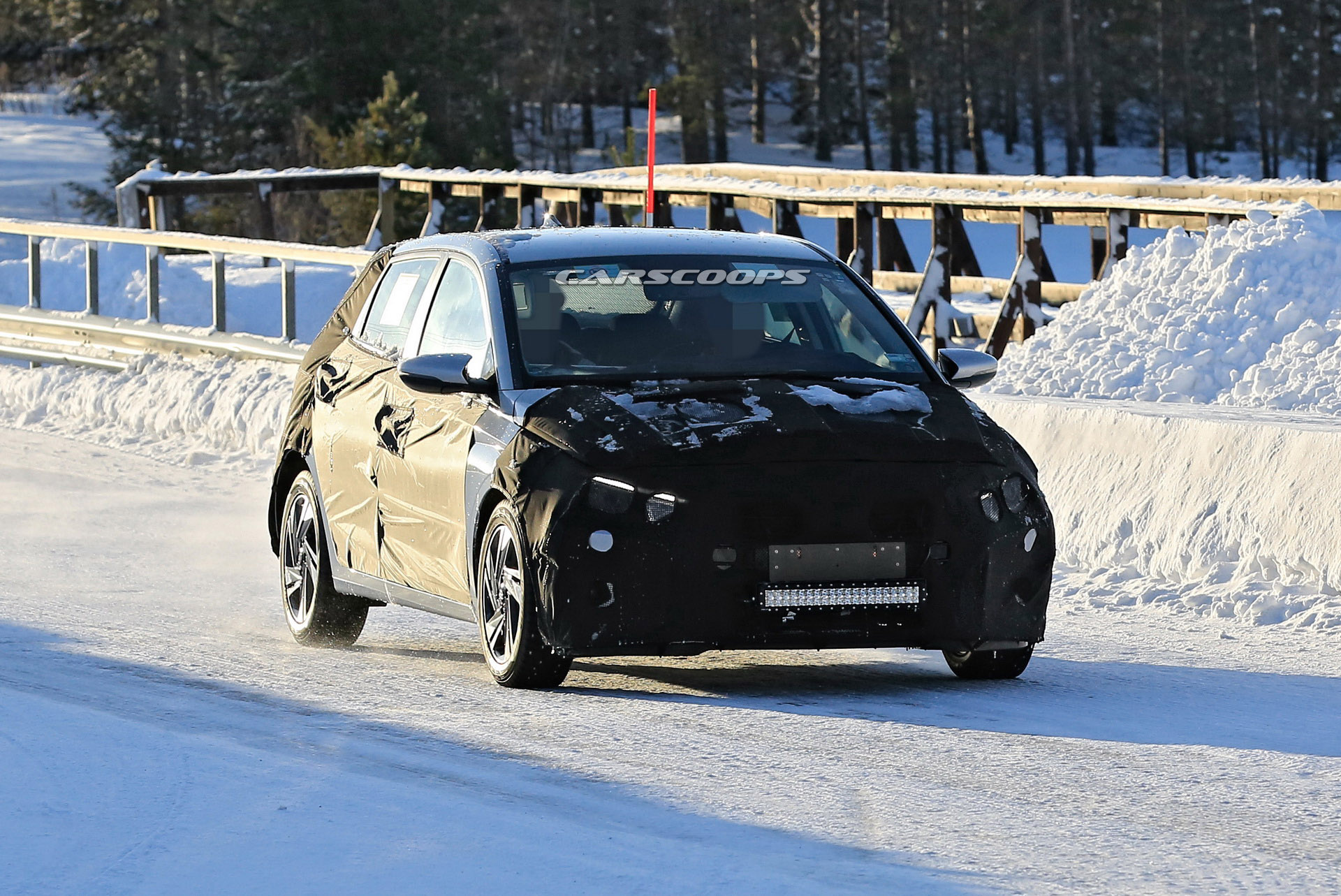 2020 Hyundai i20 Sports Production Lights Under Thick Camo