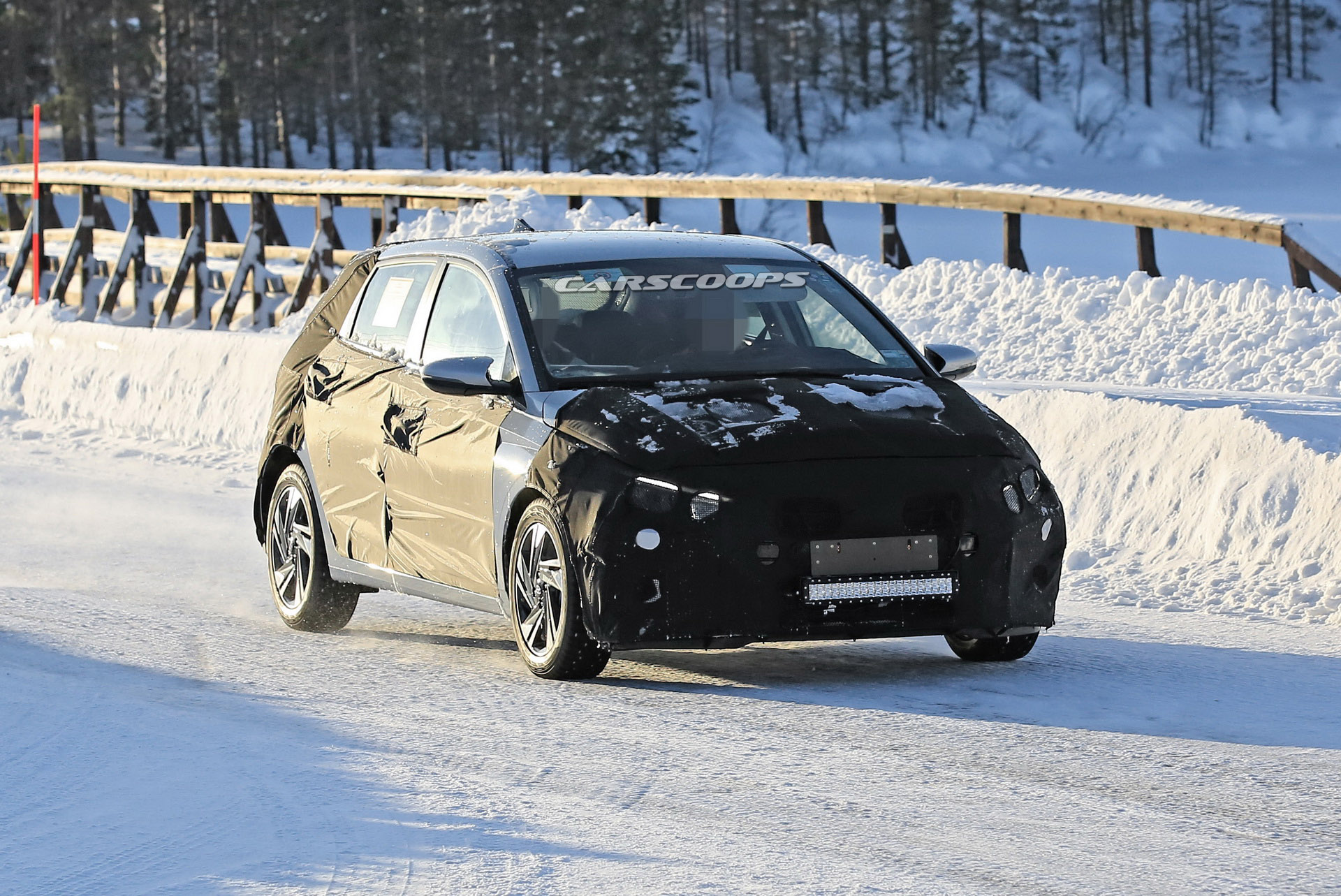 2020 Hyundai i20 Sports Production Lights Under Thick Camo