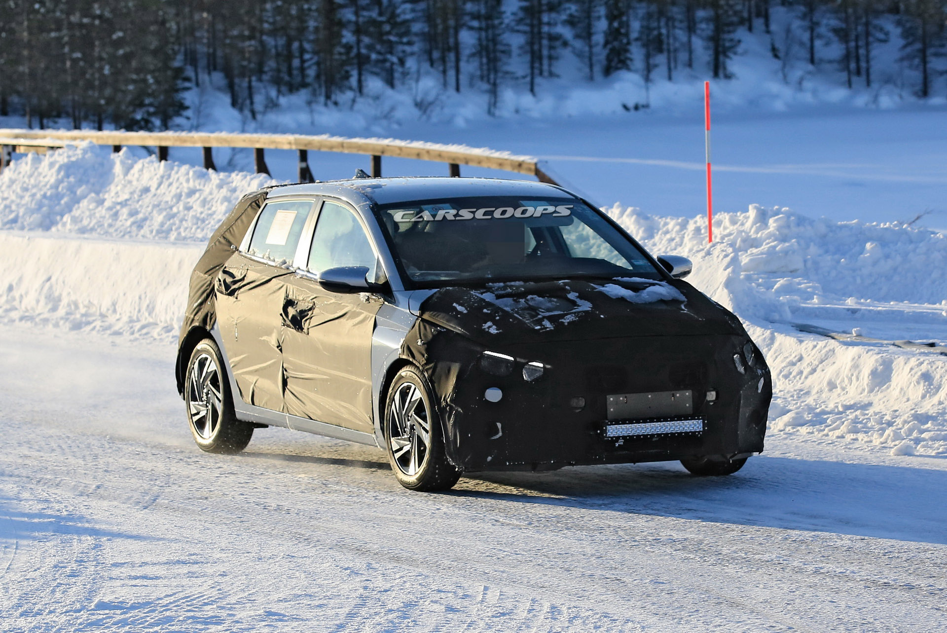 2020 Hyundai i20 Sports Production Lights Under Thick Camo
