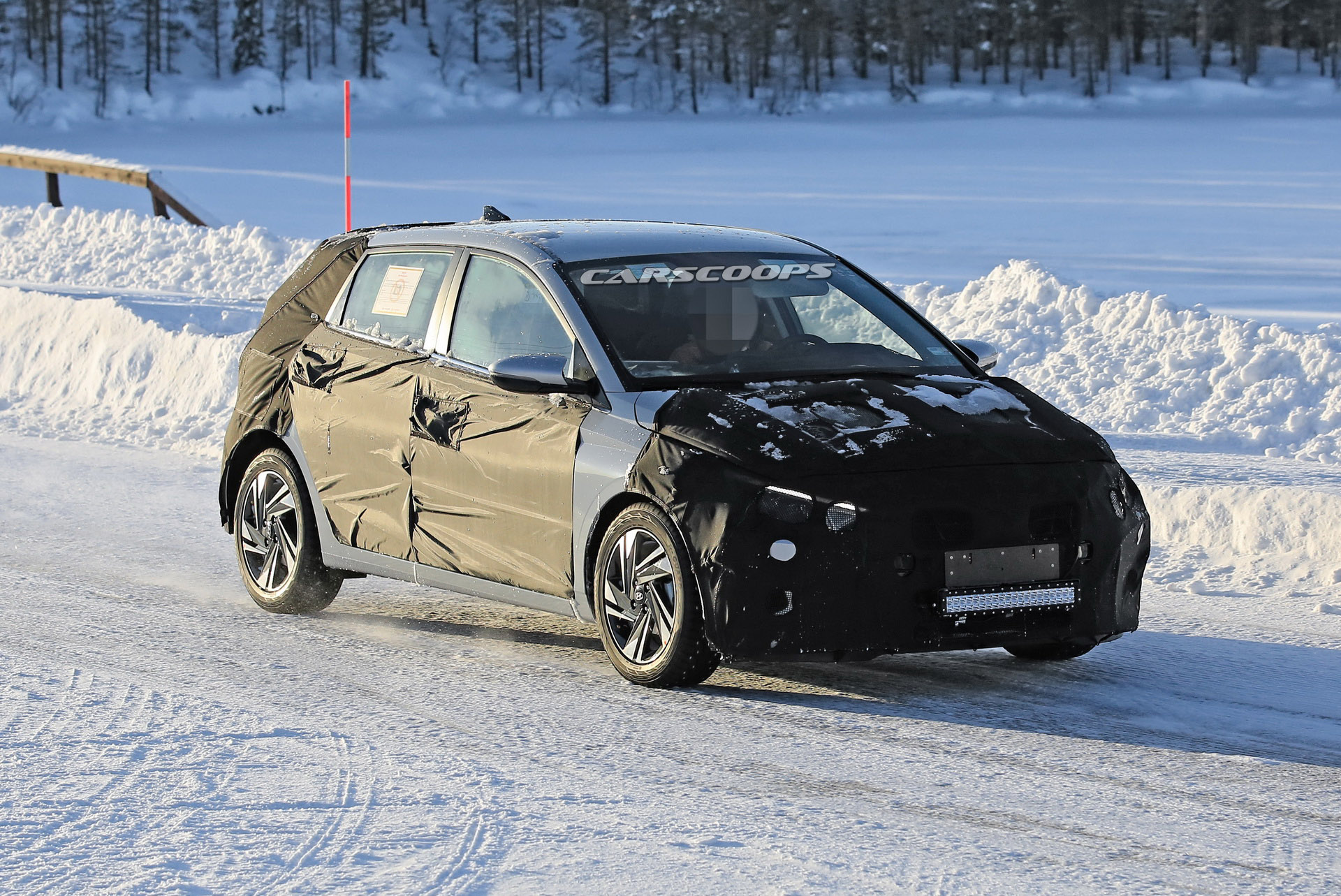 2020 Hyundai i20 Sports Production Lights Under Thick Camo