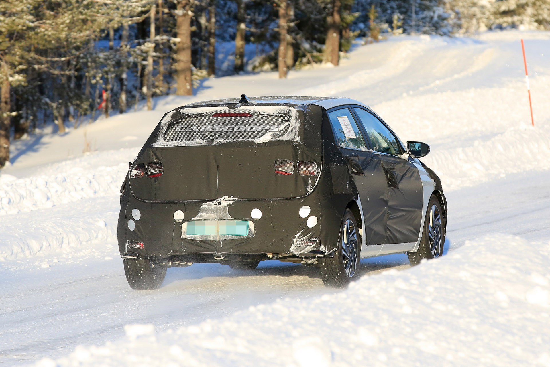 2020 Hyundai i20 Sports Production Lights Under Thick Camo