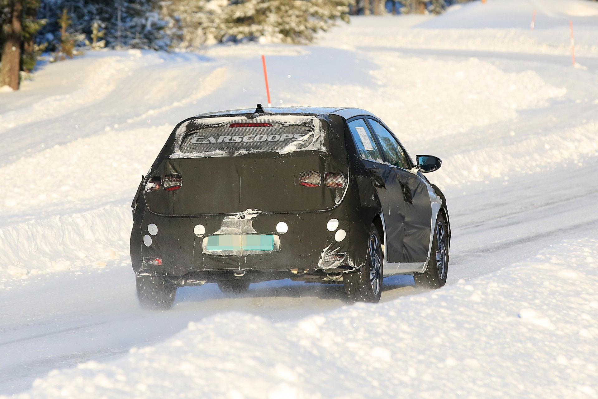 2020 Hyundai i20 Sports Production Lights Under Thick Camo