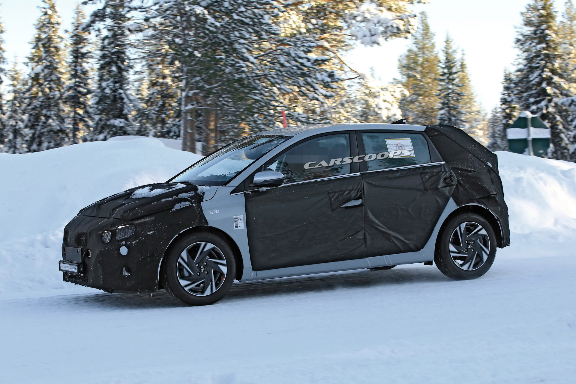 2020 Hyundai i20 Sports Production Lights Under Thick Camo