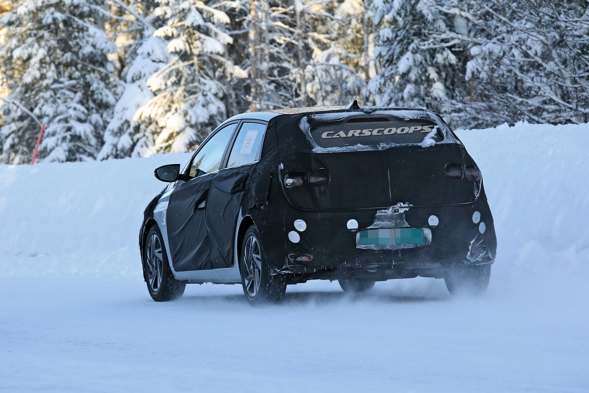 2020 Hyundai i20 Sports Production Lights Under Thick Camo