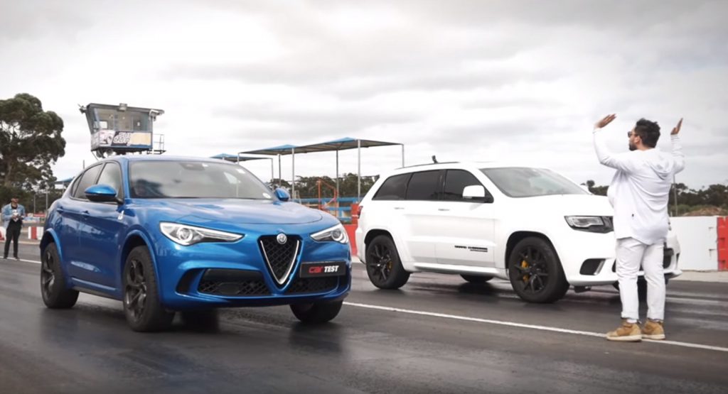  Alfa Romeo Stelvio QV And Jeep Grand Cherokee Trackhawk Are More Evenly Matched Than You Think