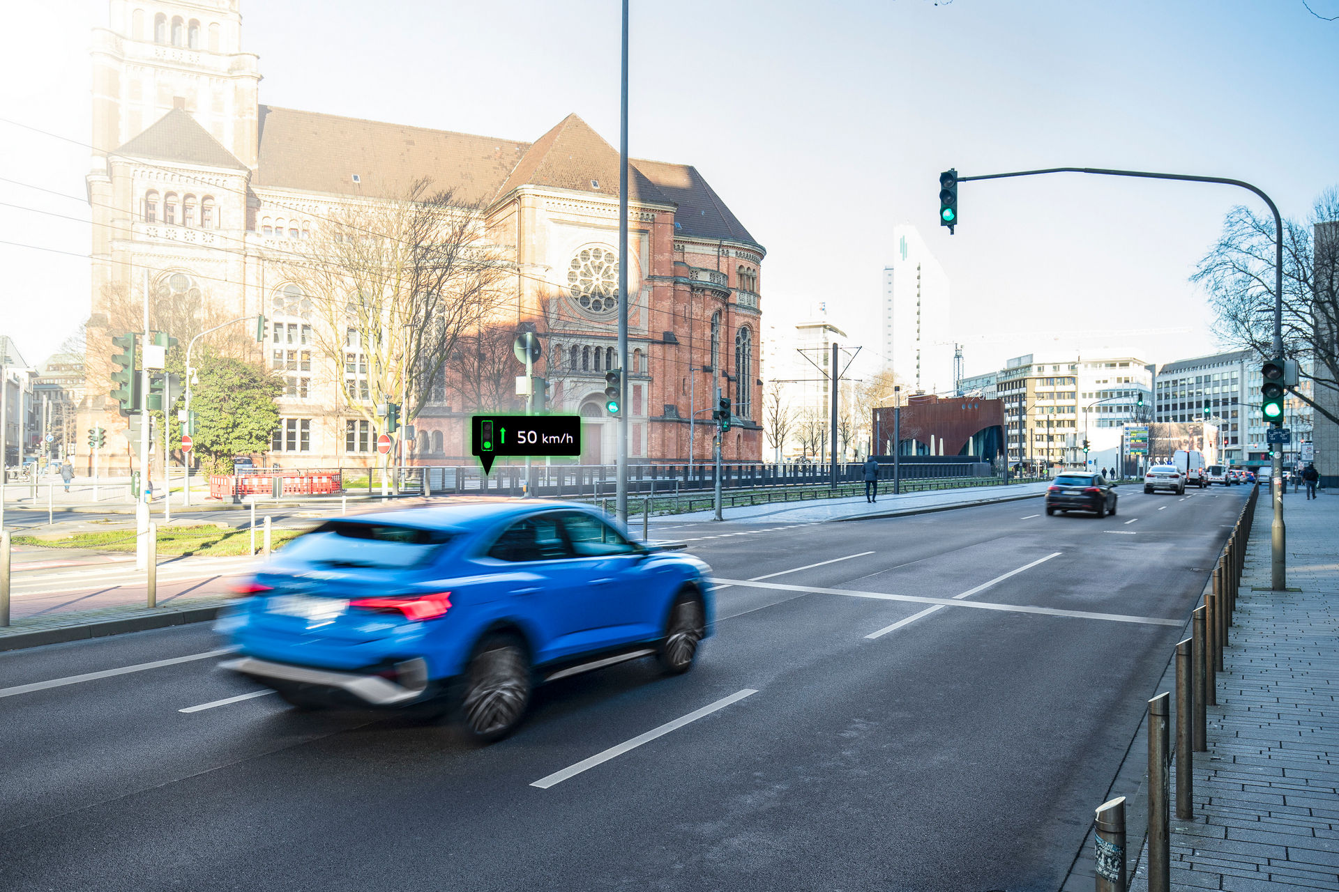 Audi Models Start Interacting With Traffic Lights In Düsseldorf