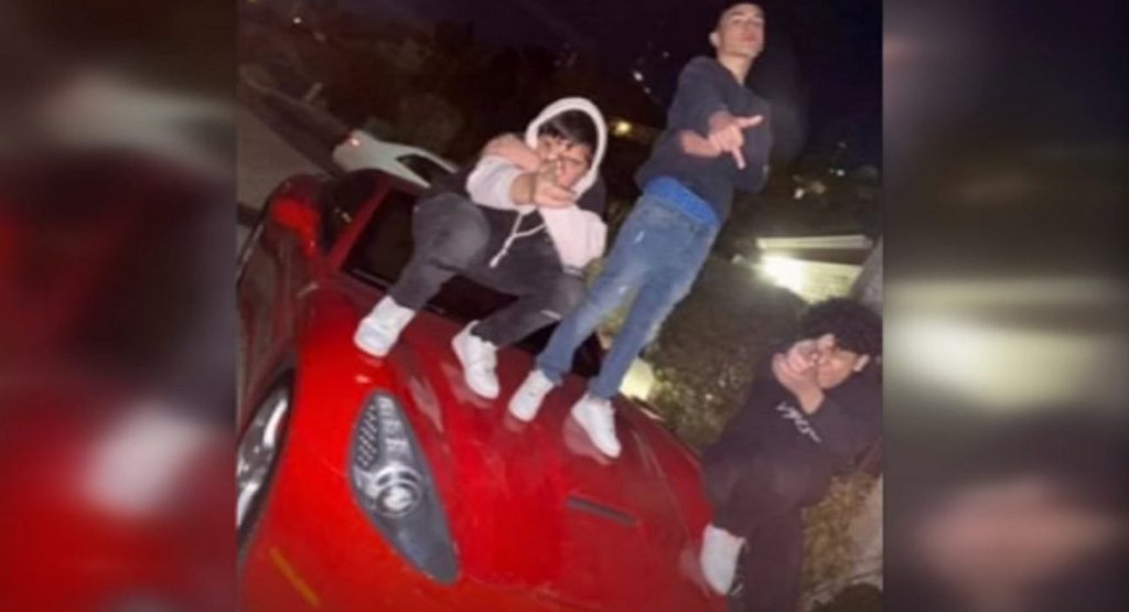  Teens Posing On Ferrari California Hood Accused Of Causing $6,000 Worth Of Damage