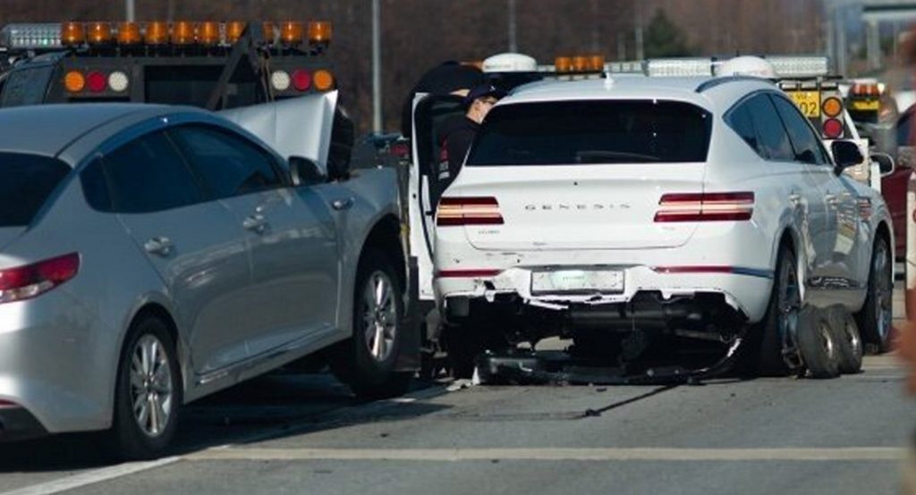 Genesis GV80 Gets Hit With First Recorded Crash (And An Unrelated Recall)