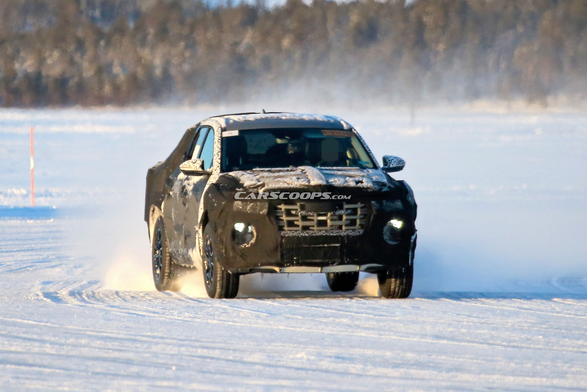 2021 Hyundai Santa Cruz Makes Another Outing Under Thick Camouflage