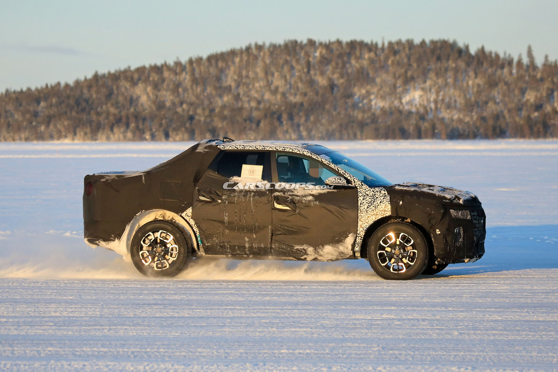 2021 Hyundai Santa Cruz Makes Another Outing Under Thick Camouflage