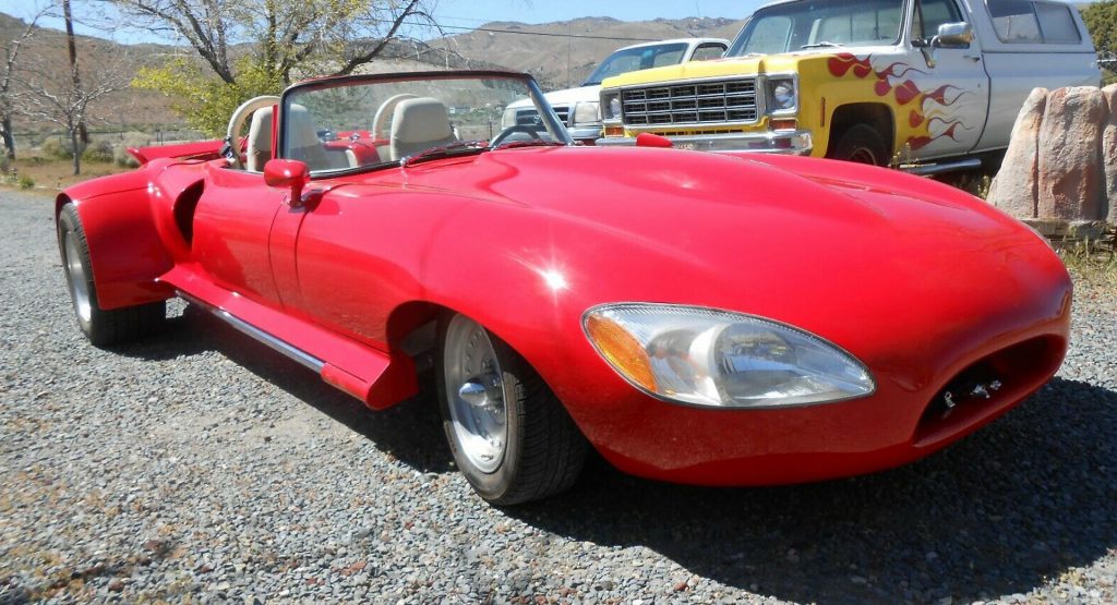  Real Life Frankenstein Mid-Engine 1968 Jaguar E-Type With Chevy V8, Taurus Lights, 240Z Seats
