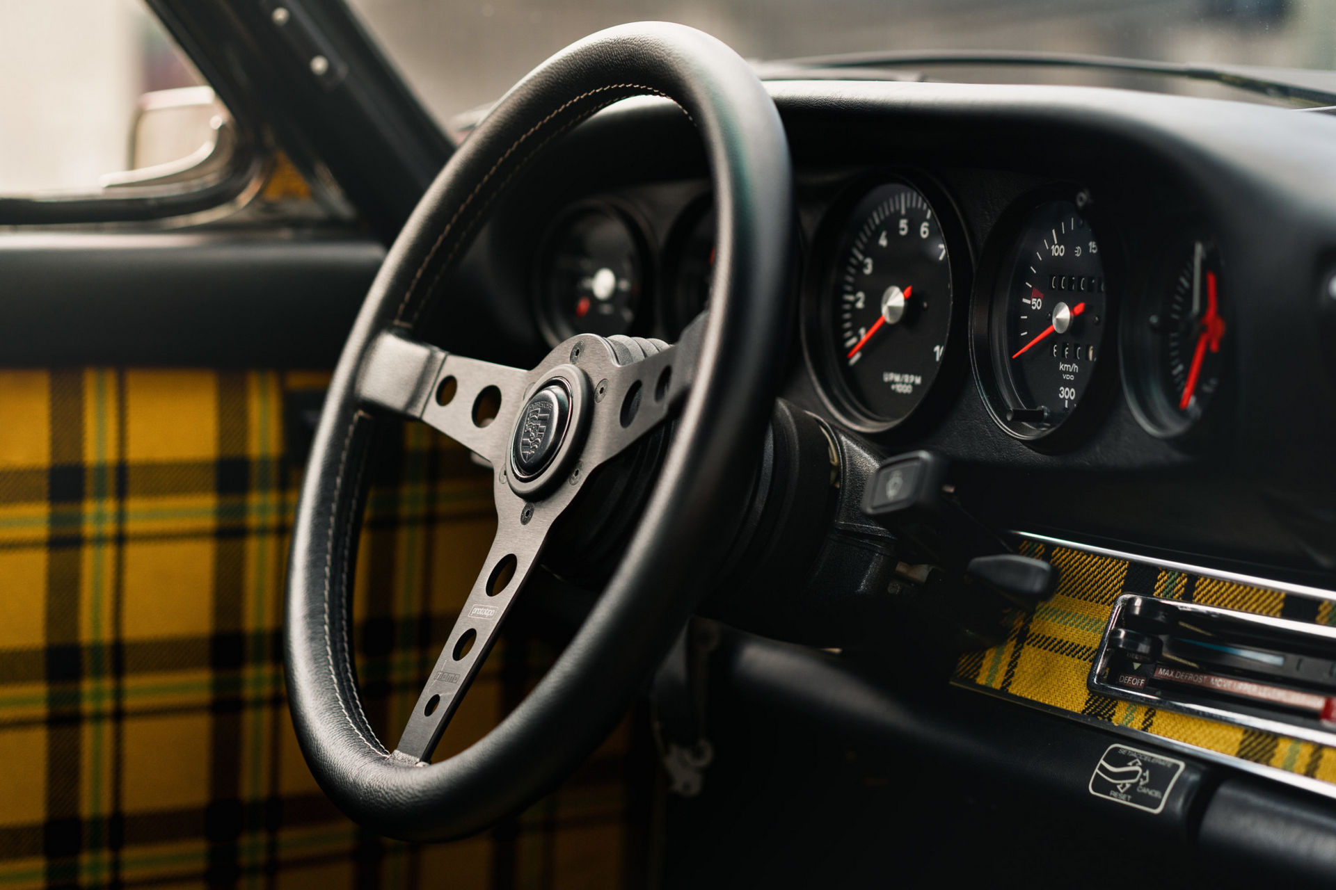 Want A Light Yellow 1987 Porsche 911 Carrera RWB With A Wide-Booty And Tartan Interior?
