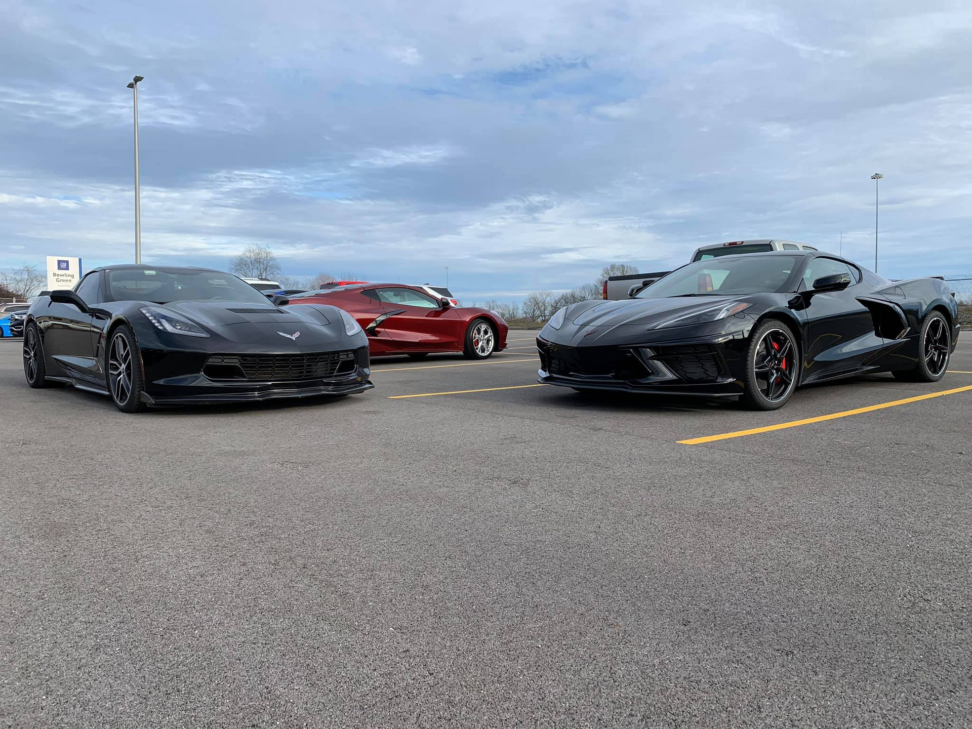 Check Out The C8 Corvette Parked Right Next To The C7