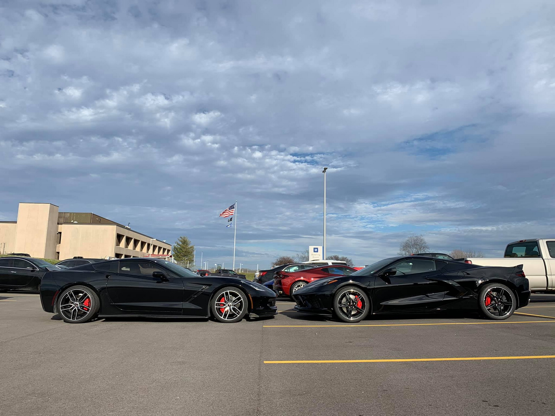 Check Out The C8 Corvette Parked Right Next To The C7