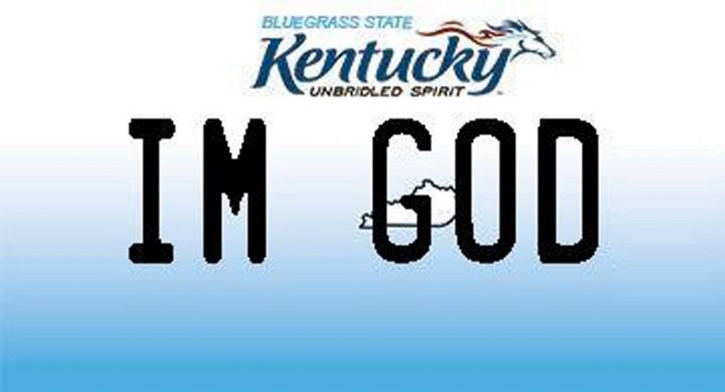  Kentucky Forced To Pay $150,000 Over A License Plate
