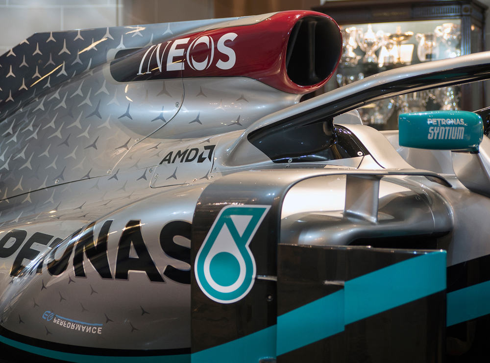 Mercedes-AMG Petronas Unveils 2020 F1 Livery Using 2019 Car