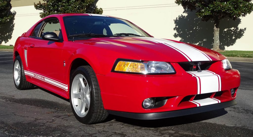 824 Miles Only: 1999 Ford Mustang Cobra SVT Is Red With Fury For Not Being Driven