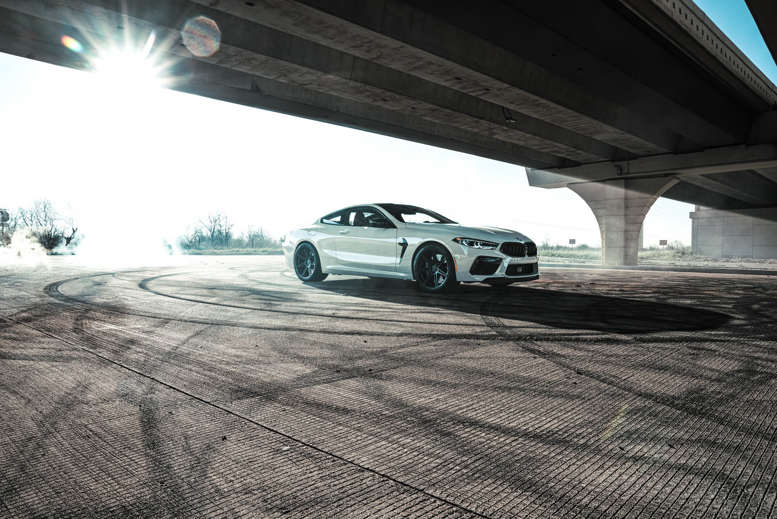 What A Better Way To Promote New Rims For A BMW M8 Than A Smokey Burnout?