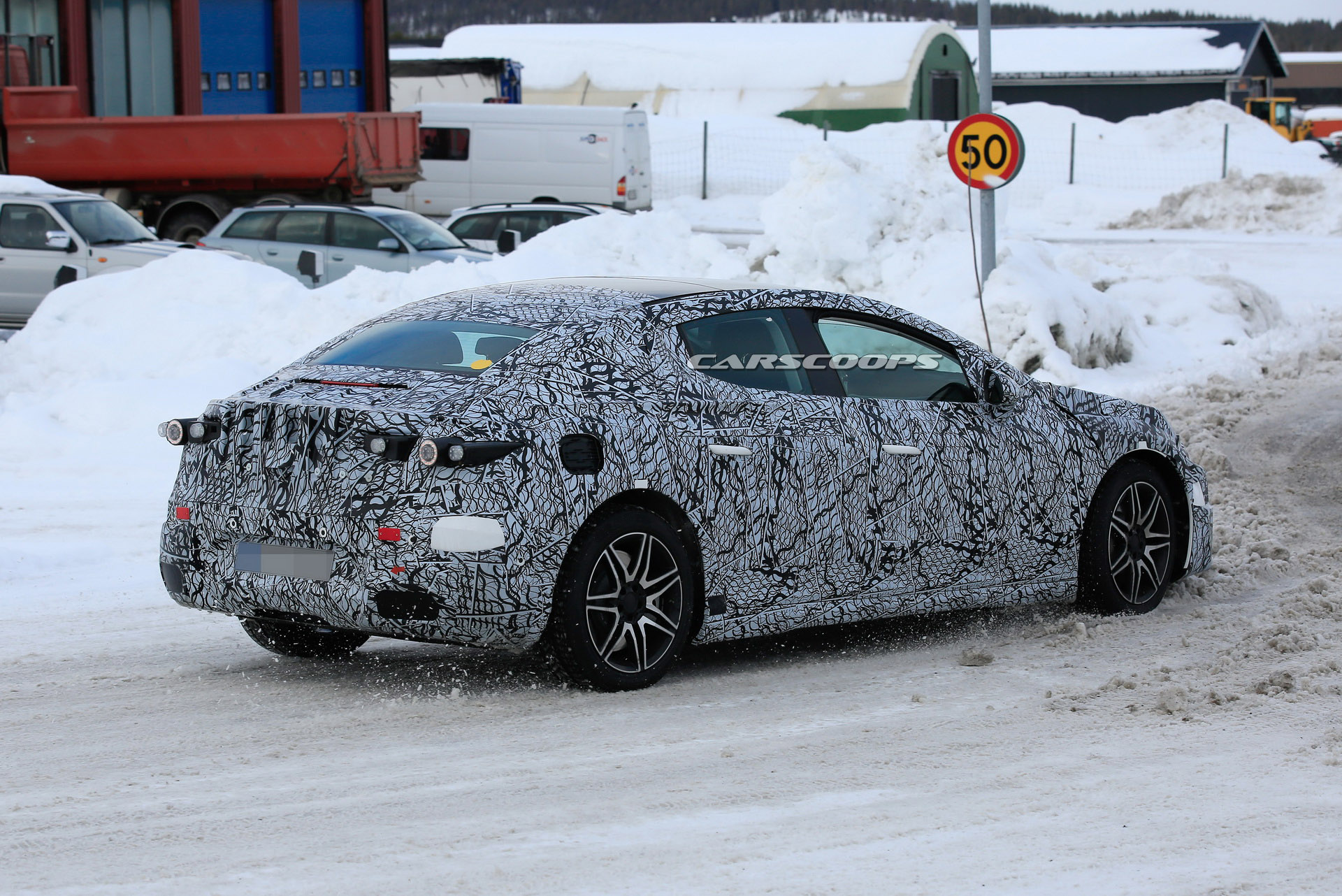 2022 Mercedes-Benz EQE Spied Getting Ready To Join The Electric Craze