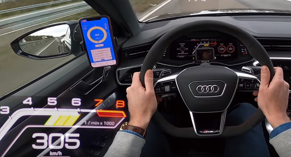 kompensere Kano mod Watch The New Audi RS6 Go On A Top Speed Run On The Autobahn | Carscoops