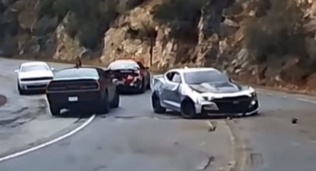  Chevy Camaro Crashes While Being Chased By Police On Angeles Crest Highway