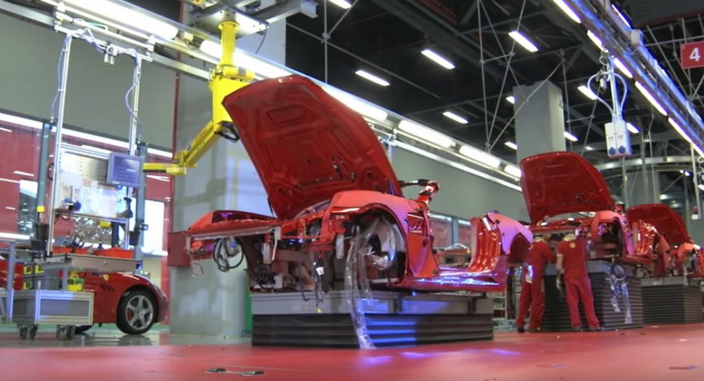 Ferrari Suspends Production At Modena And Maranello Plants Until March 27