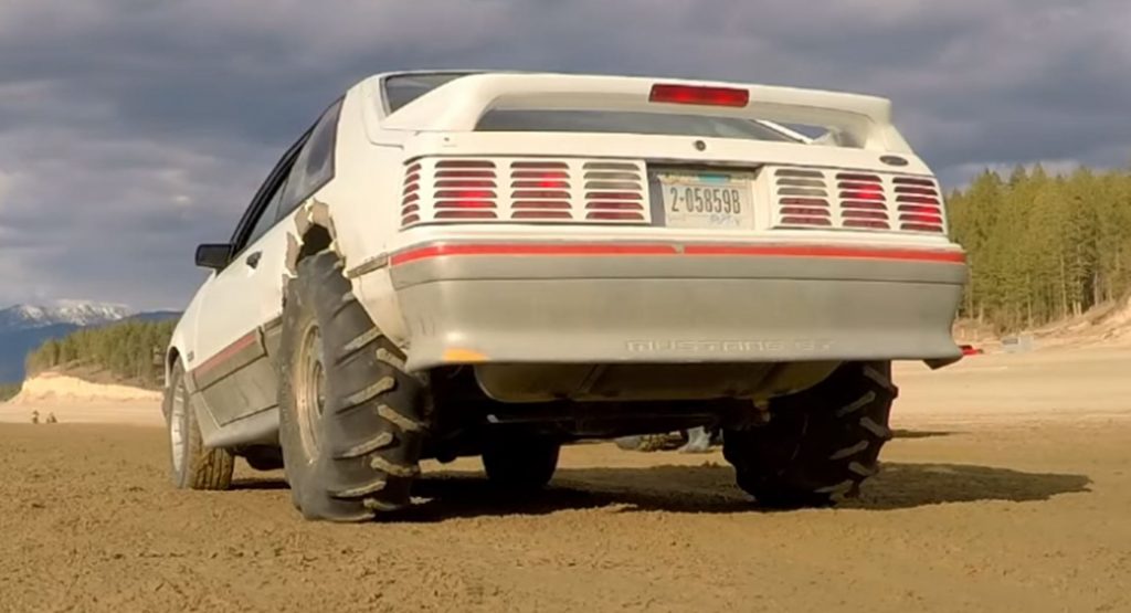 Fox Body Ford Mustang Looks Like A Riot On Bogger Tires