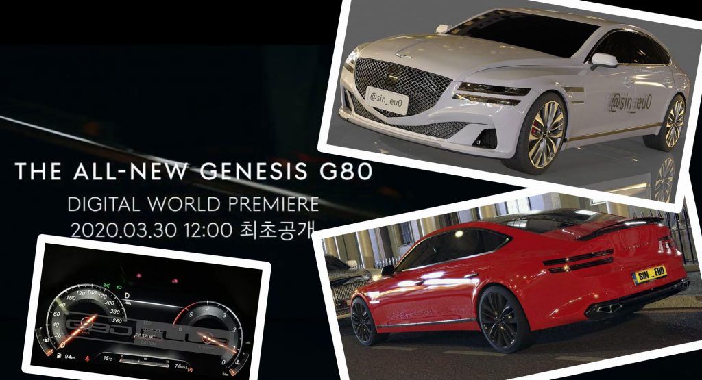 Official: 2021 Genesis G80 Sedan To Be Revealed On March 30, New Photos, Renditions Emerge
