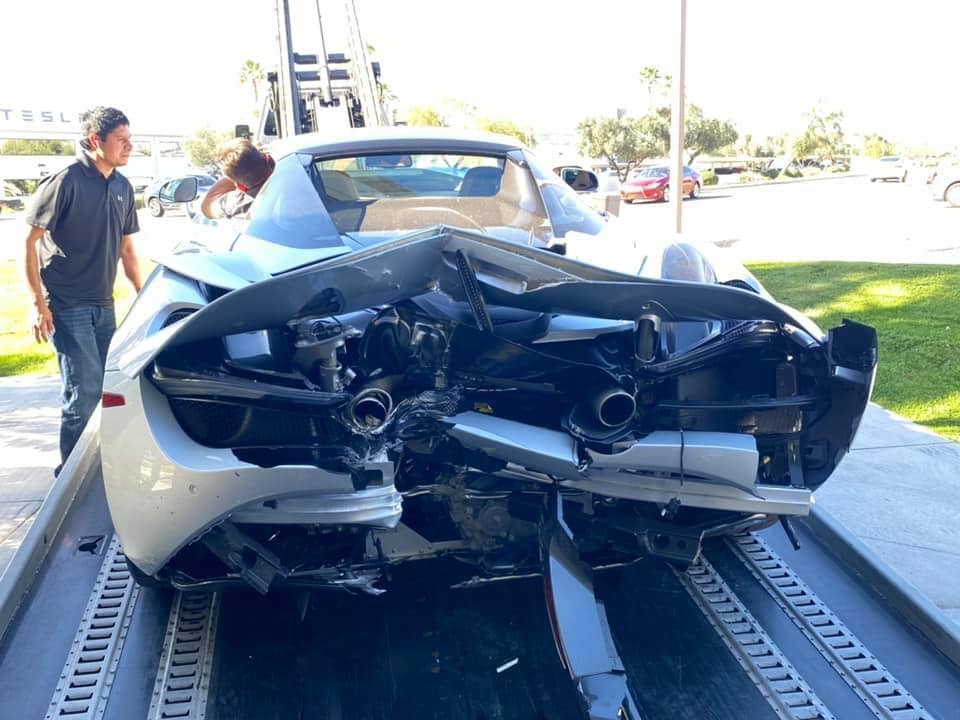 Sideswiped BMW Crashes Into 720S Sitting Outside McLaren Dealership
