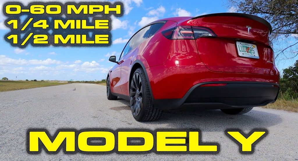  Check Out How Fast The Tesla Model Y Performance Does The 0-60 mph And 1/4 Mile