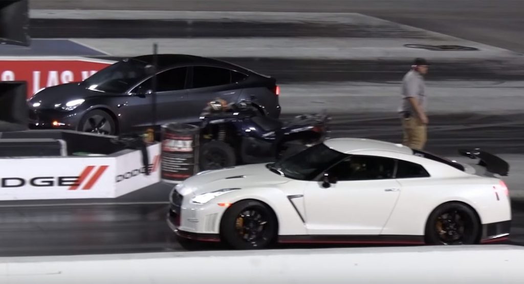  Does A Tesla Model 3 Have A Chance Against A Nissan GT-R Nismo?