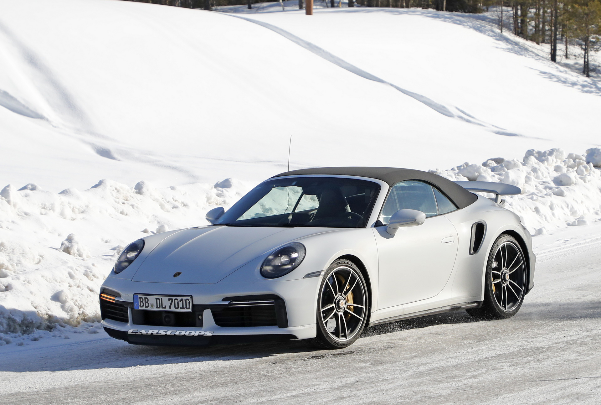 First Real Life Photos Of 2021 Porsche 911 Turbo S In Both Coupe And Convertible Bodystyles