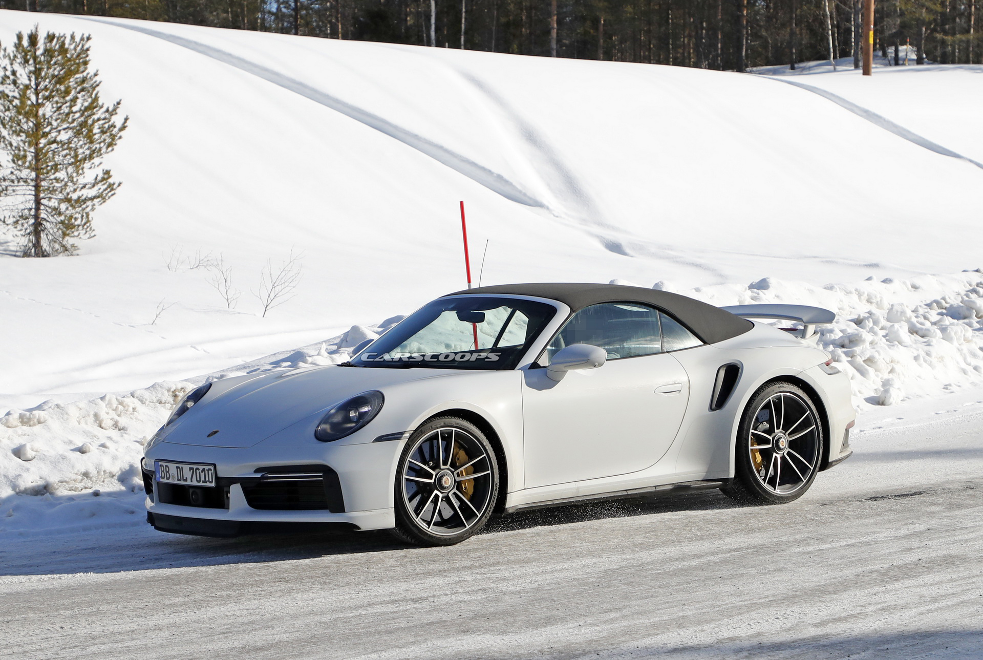 First Real Life Photos Of 2021 Porsche 911 Turbo S In Both Coupe And Convertible Bodystyles